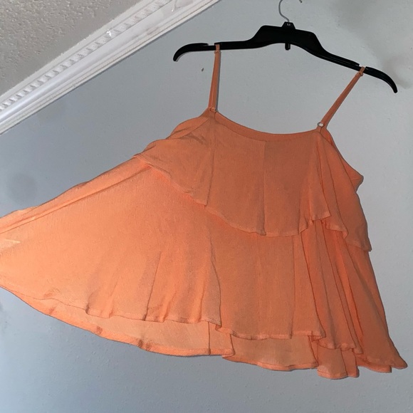 Orange flowy forever 21 top - Picture 4 of 4